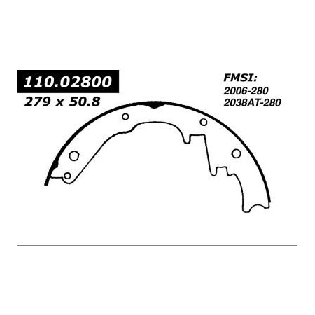 Centric Centric Premium Brake Shoes, Centric Parts 111.02800 111.028